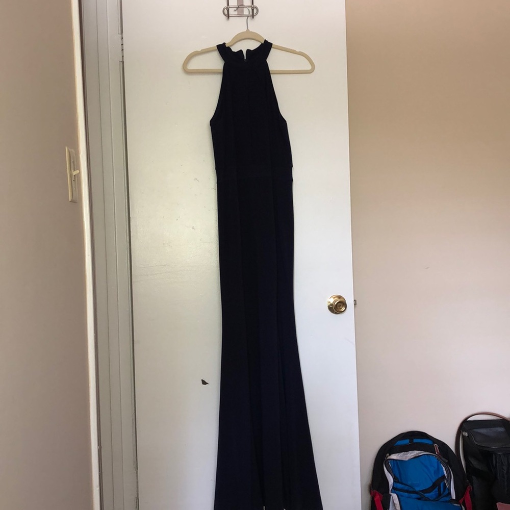 Halter top floor length gown